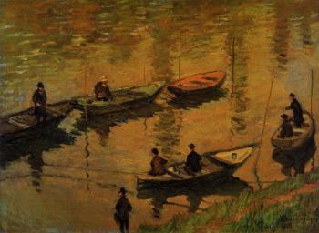 尅勞德 莫奈 Anglers on the Seine at Poissy